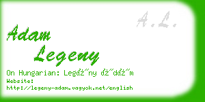 adam legeny business card